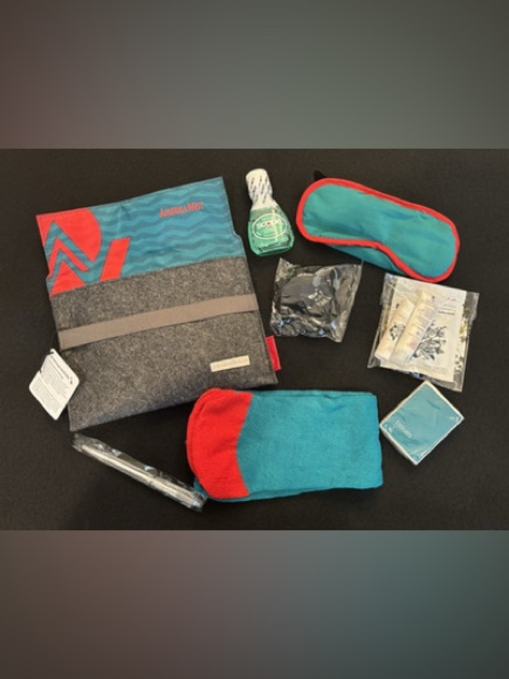 NWT American Airlines Heritage America West Amenity Kit